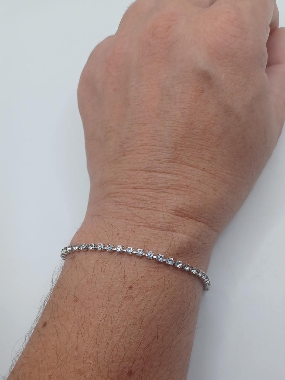 Swarovski Crystal Tennis Bracelet with a Music Note Charm 6.5 Inches - Picture 4 of 5